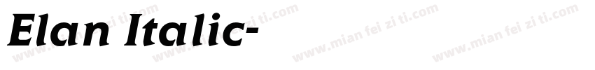 Elan Italic字体转换
